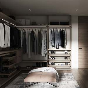 SANTOPOVA Armoire de grande taille sur mesure haut de gamme avec porte en verre, dressing pour chambre à coucher - Product Image 2