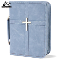 Boîte cadeau chrétienne, étui de protection pour Bible en cuir vegan, sac pour Bible avec poche pour téléphone