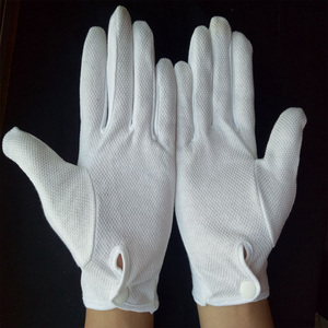 Ceremonia Blanca Algodón Nylon Uniforme Catering Costume Producción Antideslizante Guantes Funerarios - Product Image 1