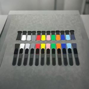 Rich Men's <b>Velcro</b> Fluorocarbon Rubber Watch <b>Strap</b> Titanium Metal Connector Available in Various Colors for Watch <b>Straps</b> - Product Image 1