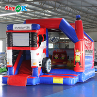 Sayok Brandweer thème gonflable enfants Trampoline toboggan gonflable rebond caserne de pompiers pompier Sam château gonflable gonflable