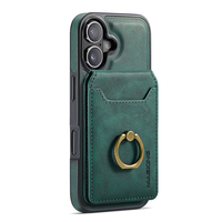Étui magnétique pour iPhone 17/16 en cuir PU avec portefeuille, blocage RFID, support anneau et recharge sans fil – Vente en gros
