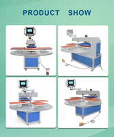 Presse à chaleur par sublimation hydraulique automatique à quatre stations avec plateau tournant 40x60 pour l'impression de t-shirts et de sacs à main