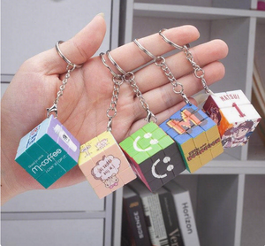 Bán Buôn 3.5Cm Khuyến Mại Tùy Chỉnh Câu Đố Cube Móc Chìa Khóa 3*3Cm Keychain Đồ Chơi Cá Nhân Ảnh Mini Ma Thuật Câu Đố Cube - Product Image 4