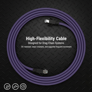 Câble Ethernet industriel blindé avec clip en queue de pie, connecteur RJ45, Cat5e/Cat6/Cat6A, cordon de raccordement réseau FTP haute flexibilité - Product Image 6