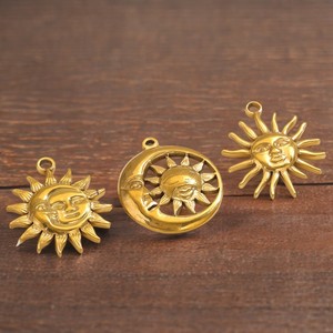 Colgante de Acero Inoxidable con Cara Sonriente, Sol y Luna, Colgante de Acero para DIY, Collar Hecho a Mano, Accesorios, Dijes de Joyería DIY - Product Image 3