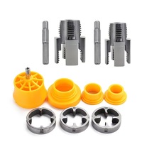 Fileteuse pour tuyaux, filetages internes et externes, perceuse 4/6 branches, tuyau PPR 1/2+3/4, outil de coupe de filetage universel en acier au carbone à tige hexagonale