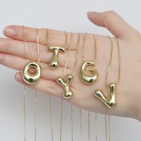 Mode Hip Hop Chunky Lettre Collier Bulle Ballon Initial Charmes Collier Pour Les Femmes