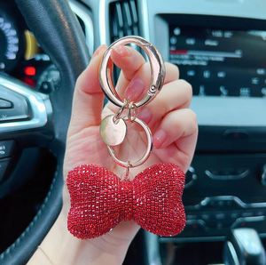 Luxury Full-Diamond <b>Bow</b> Keychain - <b>Large</b> Crystal Rhinestone Keyring, Luxury Bag Pendant for Women - Product Image 2