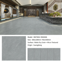 Carrelage de sol en porcelaine mat antidérapant imitation brique moderne de luxe, grain sec, 600*1200, pour la décoration de la maison, de la villa et des pièces.