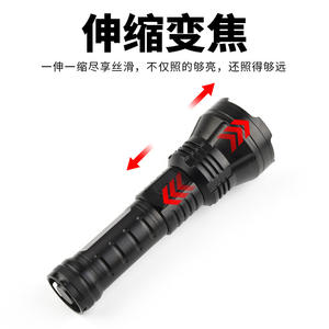 Tg Sd034 ไฟฉาย LED แบบชาร์จไฟได้ เลเซอร์สีขาว อลูมิเนียมอัลลอยด์ ซูมได้ ใช้งานได้ยาวนาน ไฟฉายพกพาแบบเทเลโฟโต้ - Product Image 3