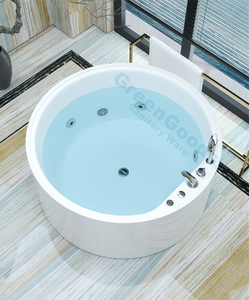 Bañera acrílica de forma redonda de tamaño pequeño, bañera de hidromasaje independiente, CE Ireland - Product Image 3