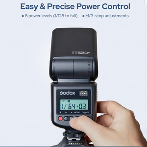 Flash pour appareil photo GODOX TT520III GN33 433MHz avec déclencheur sans fil, Speedlite manuel avec synchronisation PC et griffe porte-flash pour Canon Sony <span class=keywords><strong>Nikon</strong></span> - Product Image 2