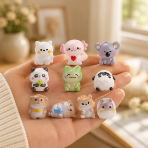 Decoración <span class=keywords><strong>de</strong></span> Casa <span class=keywords><strong>de</strong></span> Muñecas en Miniatura 3D, Coleccionables <span class=keywords><strong>de</strong></span> Resina, Figuras <span class=keywords><strong>de</strong></span> Animales <span class=keywords><strong>de</strong></span> Dibujos Animados: Zorro, Pato, Tortuga, Dragón, Rana - Product Image 3