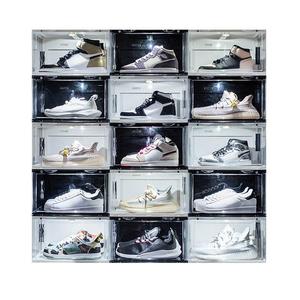 Nouvelle Production Boîte à Chaussures en <span class=keywords><strong>Acrylique</strong></span> Noir, Boîte de Rangement Transparente pour Baskets, Vitrine de Présentation en Plastique pour Chaussures, Article Essentiel pour Chaussures, Vente en Gros - Product Image 2