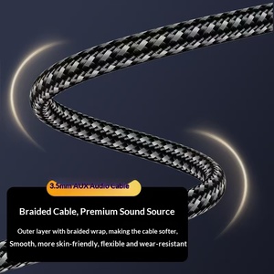 <span class=keywords><strong>Cable</strong></span> de <span class=keywords><strong>Audio</strong></span> para Auto 2 en 1 USB C AUX, Conductor de Cobre Puro, Nylon de Alta Fidelidad, Sin Ruido, <span class=keywords><strong>Cable</strong></span> <span class=keywords><strong>Auxiliar</strong></span> Estéreo Trenzado para Computadora - Product Image 5