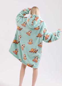 Comfortable Thickened <strong>Fleece</strong> <strong>Jacket</strong> Adult Style Therahoodie Blanket Pajama TV Blanket Hood Woven <strong>Bed</strong> Home Lazy Shirt Wearable - Product Image 3