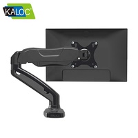 Support d'écran unique Kaloc avec ressort à gaz, support d'écran pour ordinateur de 17 à 30 pouces avec port USB, VESA 75x75 100x100