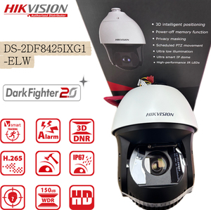 Cámara de Vigilancia de Tráfico Vial Hikvision DS-2DF8425IXG1-EL(W) Serie DF8 4MP 25X DarkFighter IR Network Speed Dome IK10 Hi-PoE - Product Image 1