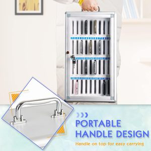 Gabinete de Almacenamiento de Aleación de Aluminio con 36 Ranuras <span class=keywords><strong>para</strong></span> Teléfonos <span class=keywords><strong>Celulares</strong></span>, Montable en Pared con Cerradura, Portátil - Product Image 5