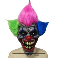 Masque en latex de clown d'horreur d'Halloween pour la mascarade de fête de thriller et les accessoires de couvre-chef de qualité d'habillage de maison hantée