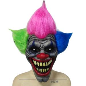 Máscara de látex de payaso de terror de Halloween para Thriller Party Masquerade y Haunted House Dress-Up Quality Headgear Props - Product Image 5