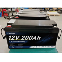 Batterie de stockage d'énergie solaire au lithium LiFePO4 24V 100Ah 200Ah 250Ah 300Ah 400Ah 314Ah avec BMS, en stock UE