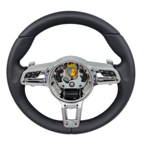 3 <span class=keywords><strong>Runner</strong></span> Flaches Vollbraunes Leder-Upgrade-Lenkrad für Porsche 911 918 718 Macan Auto-Innenausstattung Mod-Lenkrad - Product Image 5
