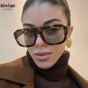 Bettega chùm Đơn Lớn khung vuông kính mát mới cá tính phụ nữ Kính mát qua biên giới kính mát dành cho phụ nữ - Product Image 1