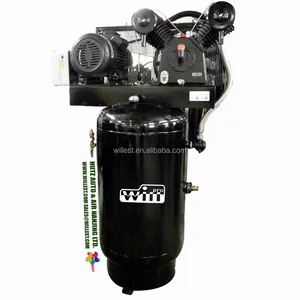 60 hz 1 or 3 phase 10 bar air compressor WILLEST 7.5 hp 300 L vertical belt drive compressor BVII75E75V300 piston air compressor