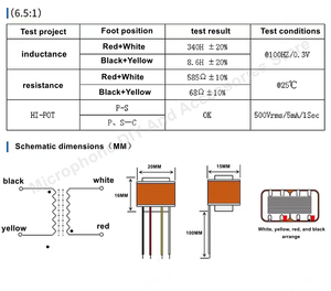 Transformateur de sortie pour microphone DIY 6.51 <span class=keywords><strong>U87ai</strong></span> en alliage de nickel - Product Image 2