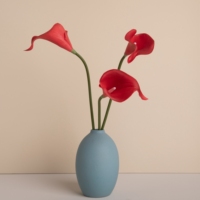 Offre Spéciale – Bouquet de mini-lys artificiels en PU, toucher réel, pour mariage, fête, décoration intérieure, centre de table
