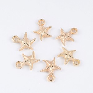 Colgante de estrella de mar Ccb chapado en oro para la fabricación de pendientes, accesorio de joyería con forma de estrella de 5 mm - Product Image 1