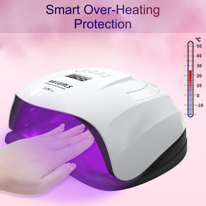โคมไฟยูวีสำหรับบ่มเล็บเด็กหญิงเครื่องเป่าเล็บแบบมืออาชีพโคมไฟเจล LED 168วัตต์โคมไฟยูวีแบบพกพาสำหรับพื้นที่ขนาดใหญ่ - Product Image 6