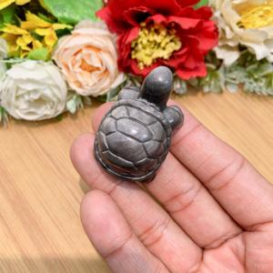Tortuga de Obsidiana Pulida a Mano al por Mayor, Ideal para Decoración de Oficina y Hogar, Popular como Regalo de Cumpleaños y para Damas - Product Image 4