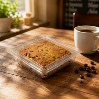Emballage personnalisé pour pâtisserie et gâteaux en PET, conteneur en plastique transparent pour pâtisserie