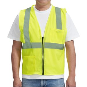 Gilet de sécurité réfléchissant haute visibilité imperméable classe 2 avec logo personnalisé pour hommes et femmes, normes ANSI ISEA 107 Frigg - Product Image 1
