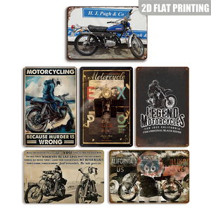 Insegna in Metallo Vintage con Citazione Divertente: 'Motociclismo: Perché Uccidere È Dov'è Mancante', Arte Murale per Motociclisti - Product Image 1