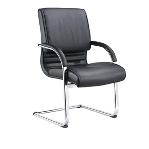 Kursi kulit ruang konferensi guset kursi dengan lengan kursi wisata bingkai logam sillon ejectivo kursi Pengunjung