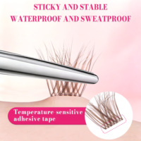 Yapıştırıcısız Kendinden Yapışkanlı Demet Kirpikler 100 Demet Tüy Gibi DIY Kirpik Uzatma Seti D Kıvrımı 10-16mm Karışık Önceden Yapıştırılmış Kirpikler