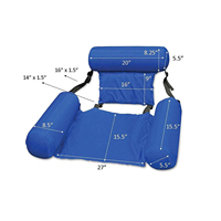 Hamac gonflable pliable et facile à transporter, lit d'eau pour la piscine, ajustable, avec dossier, divertissement, sécurisé, chaise matelas