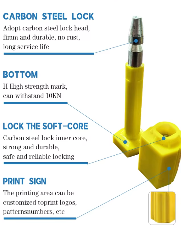 High Security Bolt Seal Tamper Proof Disposable Container Locks With Steel Code And ISO Certification · image 5