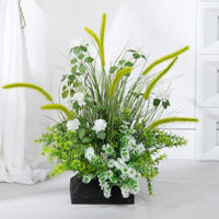 Herbe artificielle type queue de chien, fausses fleurs, arrangements de verdure, art floral, plantes de paysagisme en mousse, décor de scène bionique ressemblant à de l'herbe