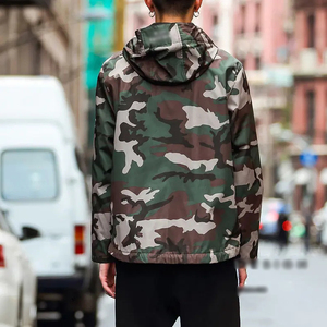 <strong>Cheap</strong> Price Wholesale Mens Custom Pullover Camo Windbreaker <strong>Jacket</strong> 100% Polyester Two Tone <strong>Jacket</strong> - Product Image 4