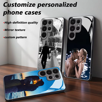 Étui en verre trempé personnalisé pour Samsung S26 Ultra S26+ F56 pour iPhone 7/8 SE Mini 18promax, coque de téléphone en verre dur avec image DIY