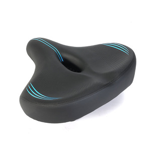 Cojín de asiento cómodo de gran tamaño para hombres y mujeres, sillín de <span class=keywords><strong>bicicleta</strong></span> ancho de repuesto, <span class=keywords><strong>bicicleta</strong></span> Peloton + Compatible ventilado para <span class=keywords><strong>carretera</strong></span> - Product Image 2