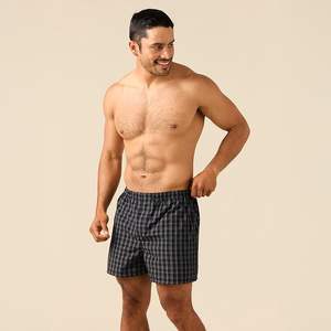 Bóxers de Algodón Tejido para Hombre al por Mayor, Absorben la Humedad, Costura Interior de 4.5 Pulgadas, Ajuste Relajado, Solapa Funcional, Ropa Interior Diaria, Logotipo Personalizado - Product Image 6