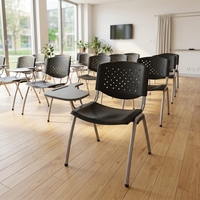 Chaise d'école en acier et plastique avec tablette d'écriture, chaise de formation en classe avec accoudoir tablette – Vente en gros usine