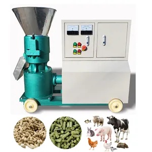 New product 7.5kw 300-400kg/h flat die feed pellet machine feed processing machines with safety electric box hot sale