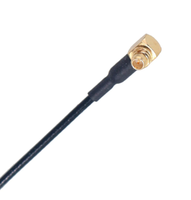 Câble flexible 6/10 cm en PTFE torsadé pour module de contrôle de vol, antenne traversante, connecteur mâle coudé MMCX à filetage extérieur et broche interne SMA